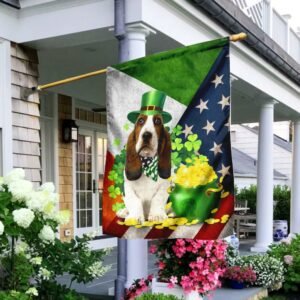Basset Hound - Happy St. Patrick Day Flag