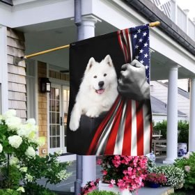 Samoyed Dog Lover American US Flag