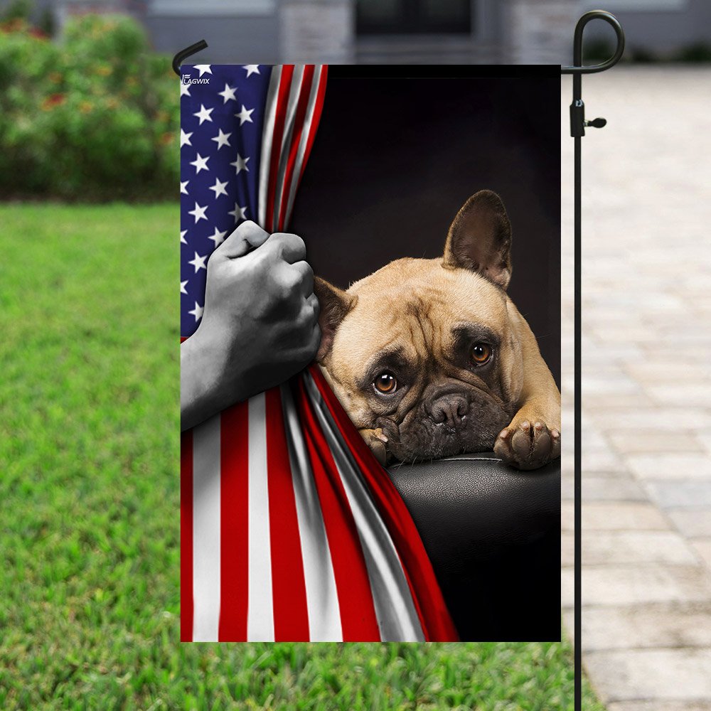 French Bulldog Lover American US Flag Flagwix