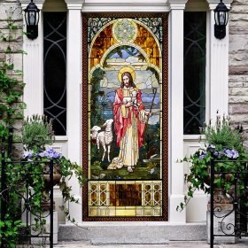 Jesus Christ the Good Shepherd Door Cover