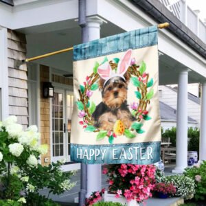 Yorkshire Terrier Easter Day Flag