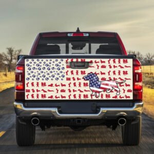 Dog Dachshund American Truck Tailgate Decal Sticker Wrap