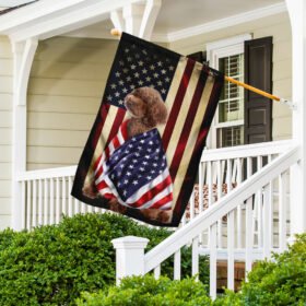 Poodle American Patriot Flag