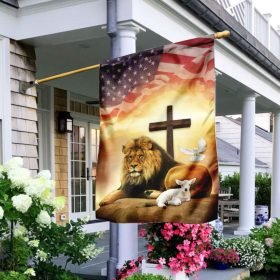 Jesus - Lion And Lamb Holy Spirit Flag