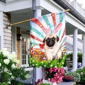 Pug Easter American Flag