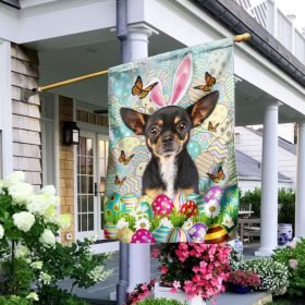 Chihuahua Happy Easter Flag