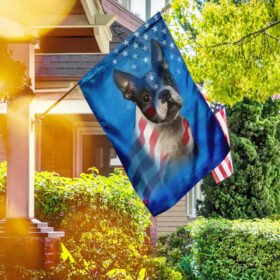 Boston Terrier Dog Stars & Stripes Flag