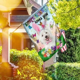 Westie Easter Some Bunny Loves You Flag