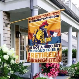 I'm Proud To Be A Retired Firefighter Flag