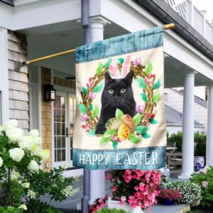 Black Cat Easter Day Flag