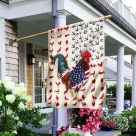 Chicken Rooster American Flag