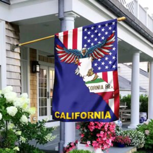 US State California American Eagle Flag