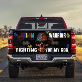 Autism Awareness Warrior For Son Truck Tailgate Decal Sticker Wrap