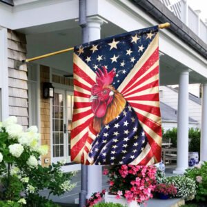 Rooster Patriot American US Flag