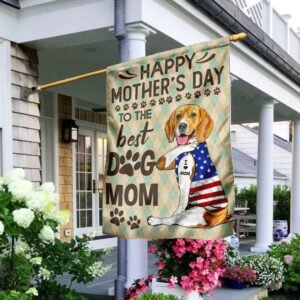 Beagle Happy Mother's Day To The Best Dog Mom Flag