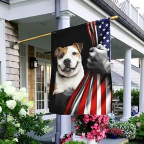 American Staffordshire Terrier American US Flag