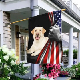 Labrador Retriever American US Flag
