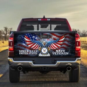 United States Navy Veteran. American Truck Tailgate Decal Sticker Wrap