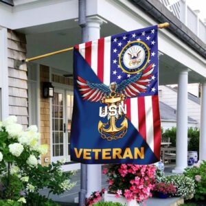 United States Navy American Eagle Veteran Flag TRL909Fv1