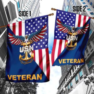 U.S. Navy E-8 Senior Chief Petty Officer American Eagle Veteran Flag