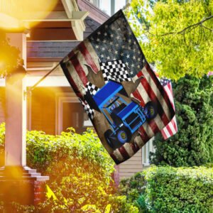 Sprint Car Racing American US Flag