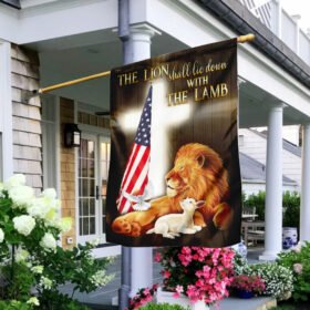 The Lion Shall Lie Down With The Lamb Flag