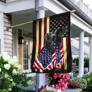 Impressive Black Labrador Retrievers Flag Flagwix™ Labrador Retrievers U.S Patriot Flag