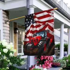 Red Tractor American Flag