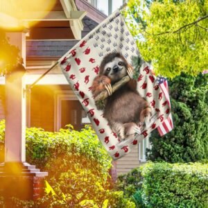 Sloth American Flag