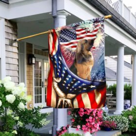 Happy Independence Day Bloodhound Flag