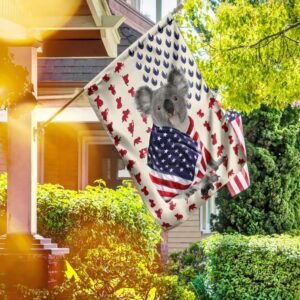 Koala Wrapped In American Flag