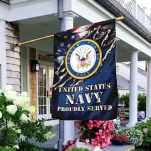 United States Navy Veteran. Proudly Served Flag THH3115Fv1