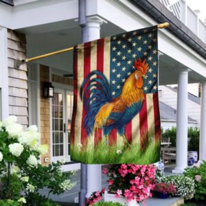 Rooster American Flag