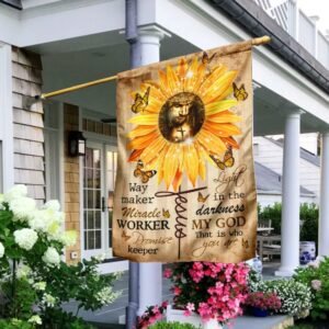 Way Maker Miracle Worker God Sunflower Flag