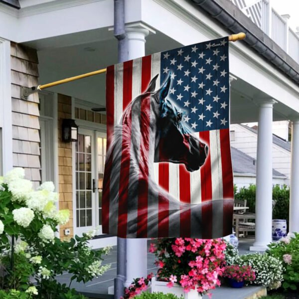 Patriotic Horse American Flag LHA1528Fv2