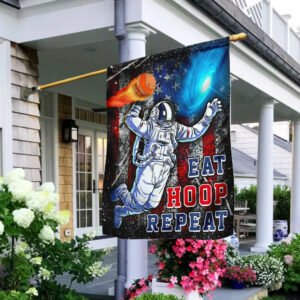 Basketball Eat Hoop Repeat Flag NTB39F