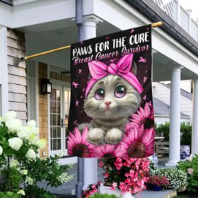 Breast Cancer - Paws for the Cure Flag NTB11F