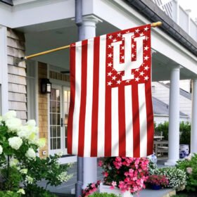 Indiana Hoosiers IU University American U.S. Flag TRN1025F