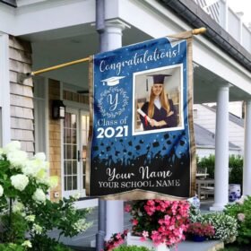 Personalized Graduation Class Of 2021 Congratulations Garden/ House Flag