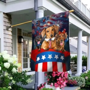 Dachshund Dogs Patriotic Hat Flag