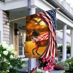 Patriotic Horse American Flag THH3159Fv1