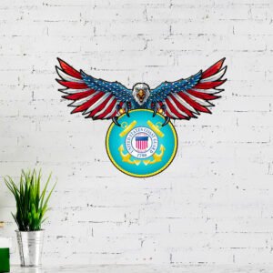 United States Coast Guard American Eagle Hanging Metal Sign TRL1130MS