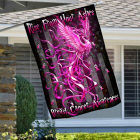 Rise From Your Ashes Breast Cancer Awareness Phoenix Flag TRN1215Fv1