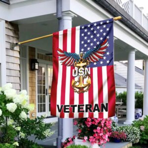 US Navy Flag U.S. Navy E-7 Chief Petty Officer American Eagle Veteran Flag TRL1217F