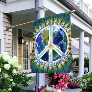 Imagine All The People Living Life In Peace Flag DDH2774F