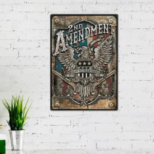Second Amendment American Hanging Metal Sign TRN1136MS