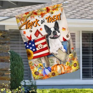 Boston Terrier In USA Mailbox Halloween Flag MLH1776F