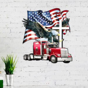 Jesus American Eagle Trucker Hanging Metal Sign TRN1137MS