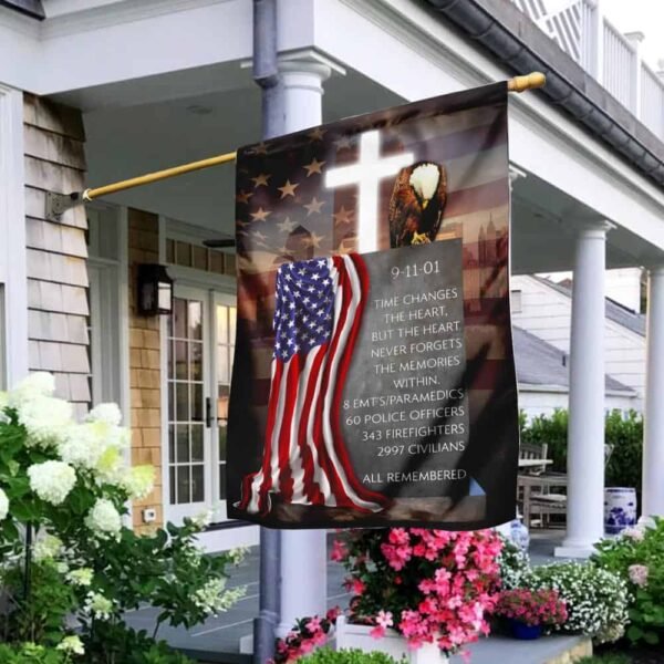 9 11 Memorial Flag Flagwix™ The Heart Never Forgets The Memories Within Patriot Day Flag MBH65F