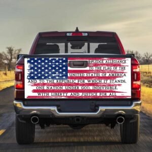 The Pledge of Allegiance Truck Tailgate Decal Sticker Wrap TRN1119TD